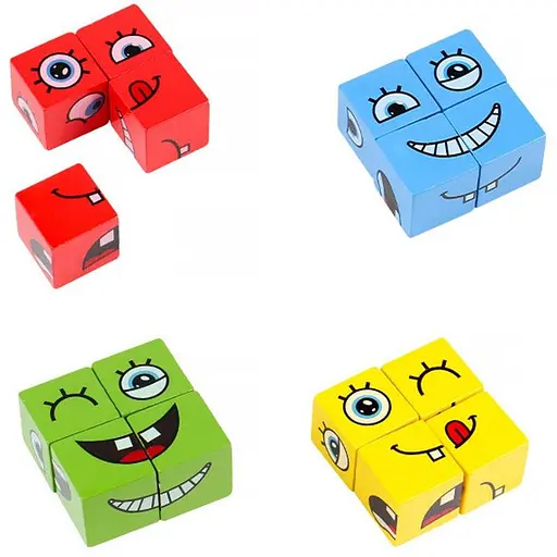 Настольная интерактивная игра Ummi «Смена лица» Кубик Рубика, белый - фото 1