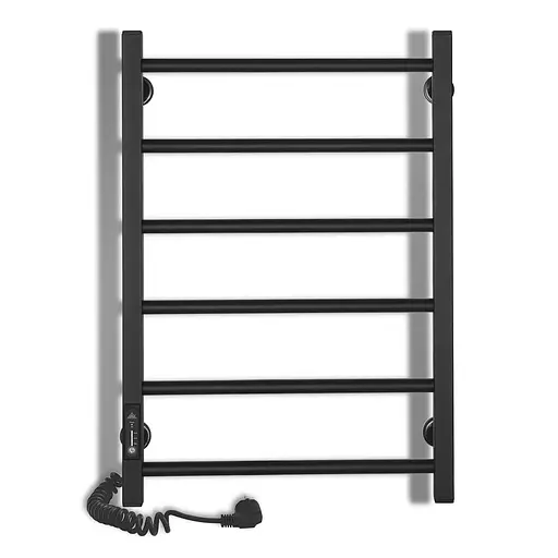 Електрична рушникосушарка Laris Зебра Альфа ЧФЧ6 400x600 Е ліва R3 73207626, Чорний матовий, Ліве, Електронний - фото 2