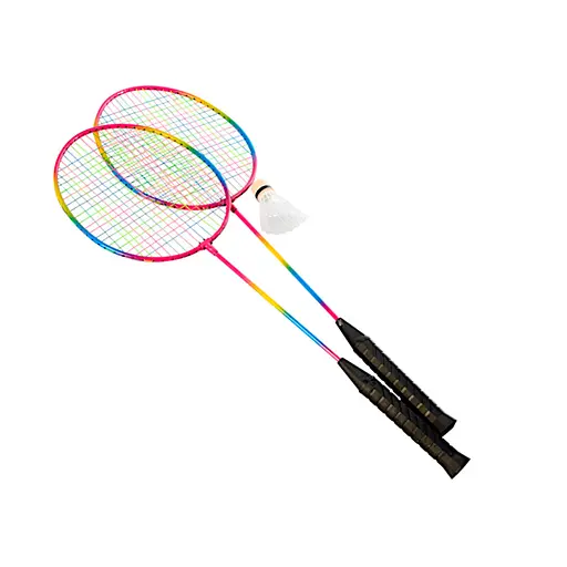 Набір для бадмінтону, 2 залізні ракетки 64.58 см, волан, веселка, у чохлі (В асортименті)
