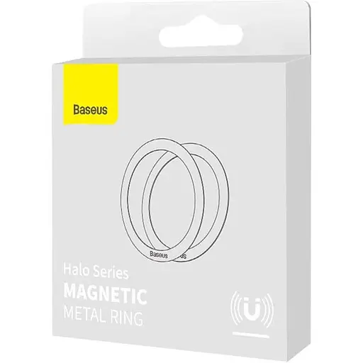 Пластини для автотримачів Baseus Halo Series Magnetic Metal Ring Silver PCCH000012 (117260) - фото 6