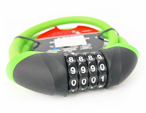 Велосипедний замок Prox Armor A-Z-0313 12 х 750 мм тросовий кодовий зелений (G0000162) - фото 2