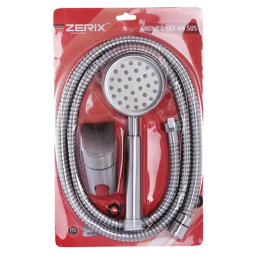 Душовий гарнітур Zerix Shower SET-04 (шланг, лійка, кронштейн) ZX3099, Нержавіюча сталь - фото 2