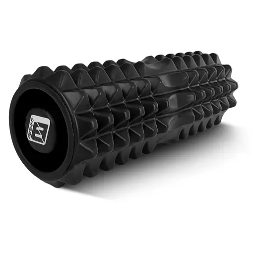 Масажний ролик EasyFit Grid Roller 33 см v.1.2 із заглушками із двох сторін Чорний (EF-2022a-BK) - фото 1