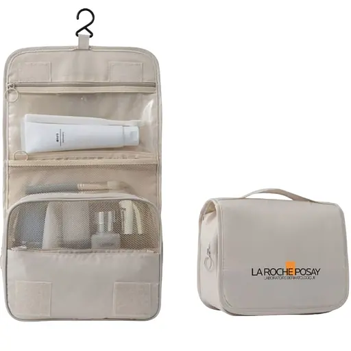 Набор La Roche-Posay: сыворотка для лица Anthelios SPF50+ увлажняющая солнцезащитная с антиоксидантами 50 мл + очищающий гель-крем Toleriane для чувствительной кожи 50 мл + косметичка-органайзер Anthelios - фото 5