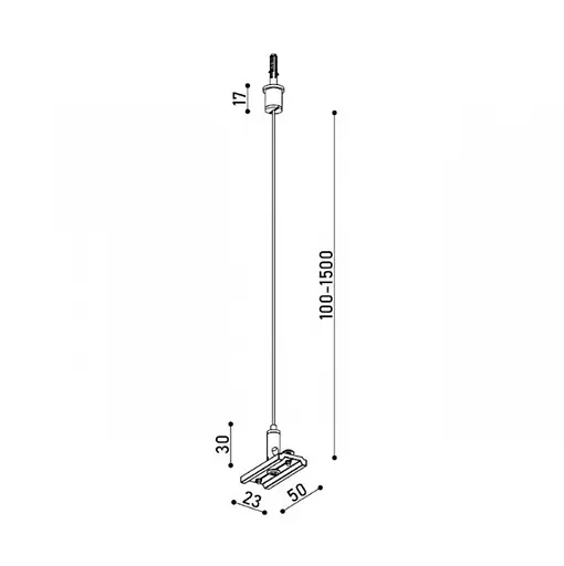 Тросовый подвес + крепление для накладного магнитного трека 1,5м KLOODI KDMG-TRN S-KIT 1.5M - фото 2