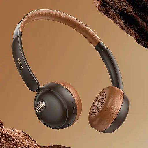 Бездротові навушники Hoco W62 Verso retro BT headphones, BT5.4, 300mAh, 30h, brown - фото 5