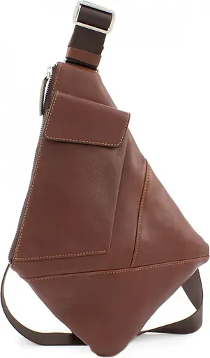 Чоловіча шкіряна сумка-слінг GRANDE PELLE 30х20х1 см sum0022228 - фото 1