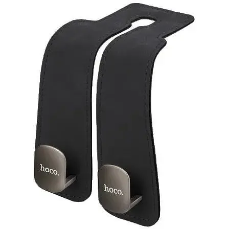 Держатель автомобильный на подголовник Hoco DCA66 с 2-мя крючками черный - фото 1