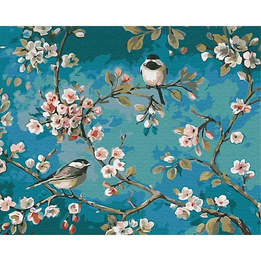 Картина по номерам Синички на ветках Brushme 40x50 см разноцветная 000277611