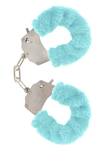 Наручники Toy Joy Furry Fun Cuffs 28 см блакитний - фото 2