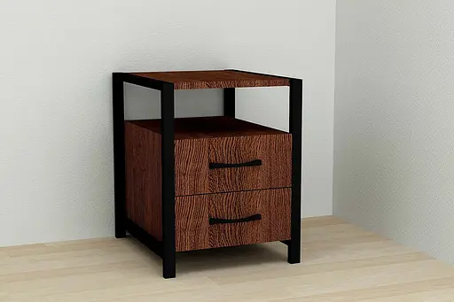 Тумба універсальна Ferrum-decor Вів'єн 2/2 50x41x40 чорний ДСП Венге 16мм (FRD-106192) - фото 5