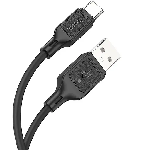 Дата кабель Hoco X90 Cool silicone USB to Type-C (1m) Black - фото 2