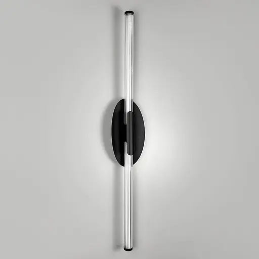 Видовжене світлодіодне бра Line F з рельєфним розсіювачем 80 см чорне Арт. WB38/800 BK - фото 6