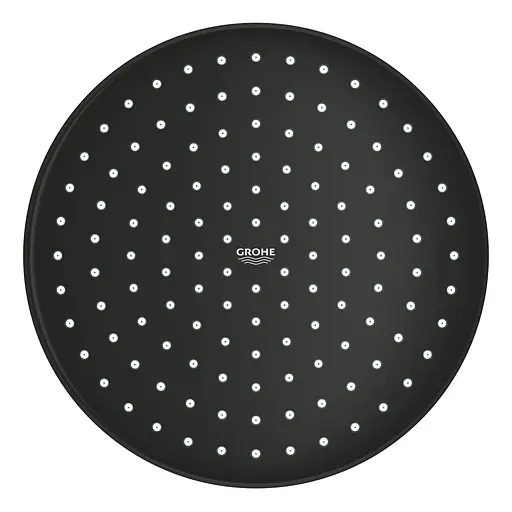 Верхний душ с душевым кронштейном 380, мм 1 режим струи Grohe Tempesta 250 266682430, Черный матовый - фото 4