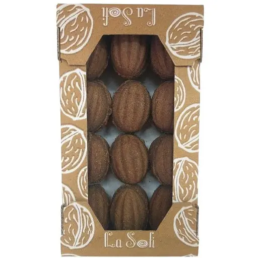 Печиво La Sofi Горішки з шоколадно-фундуковою пастою та згущеним молоком 12 шт.