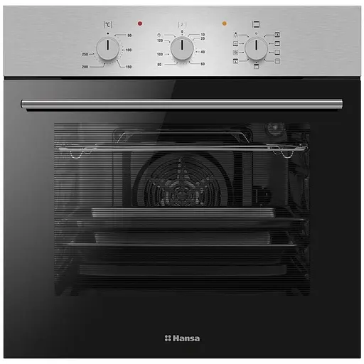 Духовка электрическая Hansa 60 см 62 л A гриль эмаль легкого очищения нержавеющая сталь