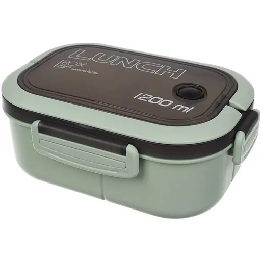 Ланч-бокс Laprida з вилкою та ложкою 1200 мл зелений (64-21-1660)