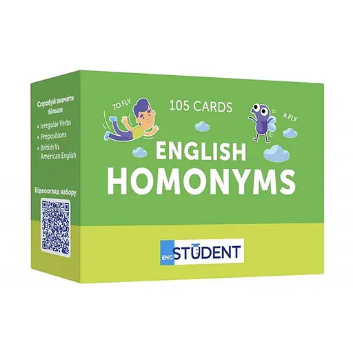 Настольная игра English Student Карточки для изучения английских слов English Student Homonyms укр. (591226038) - фото 1