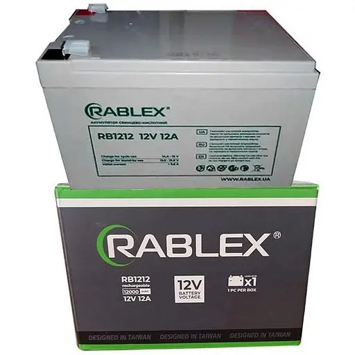 Аккумулятор свинцово-кислотный Rablex RB1212 аккумуляторная батарея 12V-12A 12000мah - фото 2