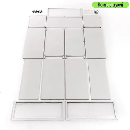 Шафа для зберігання Wall Sticker мобільна розкладна триярусна зі сталі 70х36х112.8 см світло-сіра SW-00002116 - фото 5