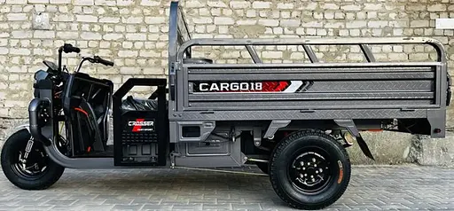 Грузовой электроскутер-самосвал трехколесный CROSSER Cargo 18" (1500W, 72V, 58Ah) Серый - фото 2