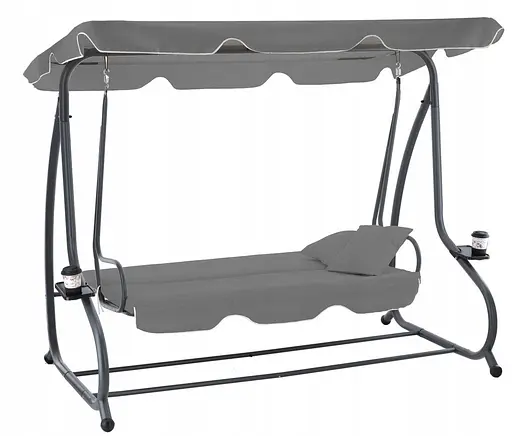 Садовые качели Garden Line Venera 210 x 120 x 170 см grey - фото 2