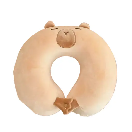 Подушка для подорожі Капібара, M17906, з ефектом пам’яті, на кнопці, знімний чохол