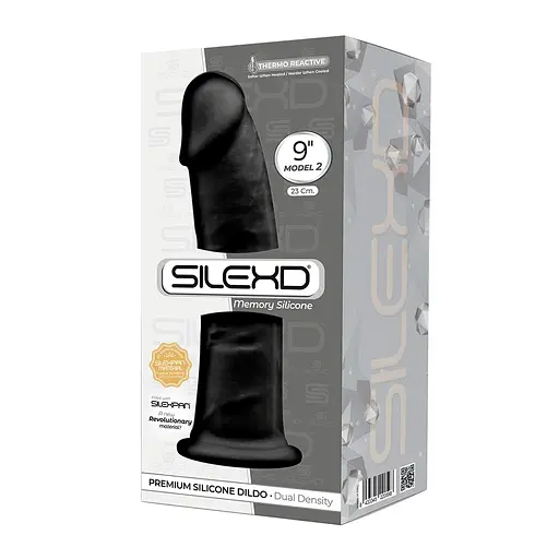 Фалоімітатор Silexd Premium Silicone Dildo Model 2 Size 9 25 см чорний - фото 3