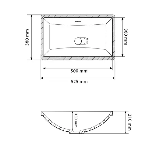 Умивальник VBI Mallare white врізний VBI-018038, Білий - фото 2