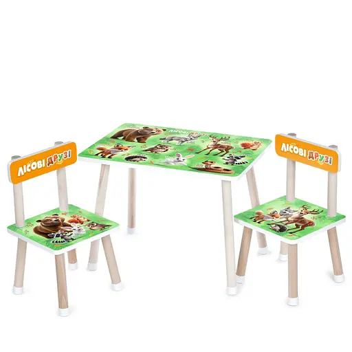 Дитячий Столик M 501-3 стільниця 60 х 40 см, 2 стільчики