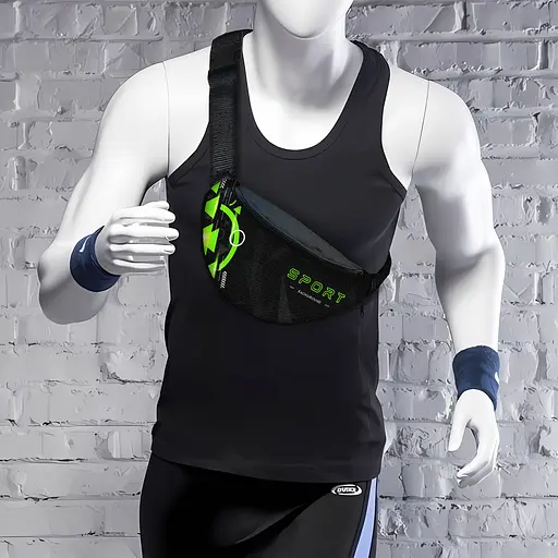 Сумка-бананка мужская/женская Sport 32×16 см с расширителем поясная сумка или сумка через плечо (02904) - фото 2