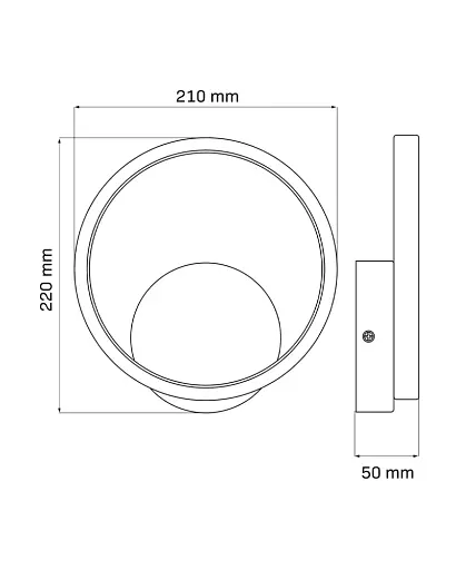 Бра, настінний світильник Goldlux 328441 Roman LED 1x11.5W 4000K 700Lm IP20 Чорний - фото 3