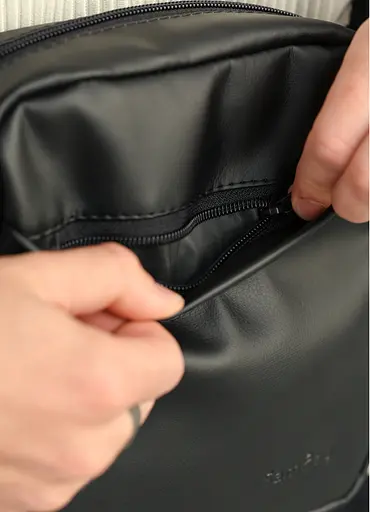 Мужская сумка мессенджер Sambag Makros черная 23 × 19 × 7 см (70220001m) - фото 10