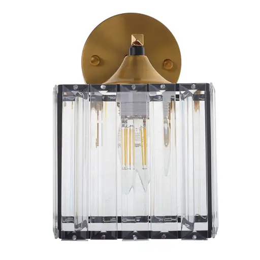 Бра Brille LK-717W/1 E27 BK+GDB зі шнуровим вимикачем чорне - фото 8