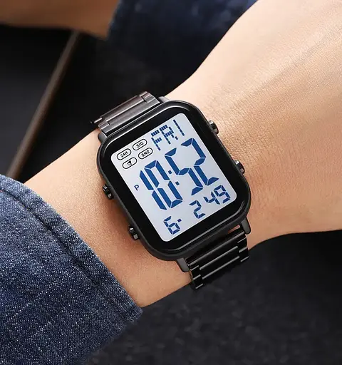 Мужские наручные часы Skmei 2259 (Черные с белым) - фото 4