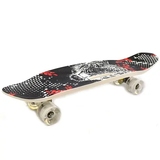 Скейт пенни борд круизер с ручкой Best Board, PU колеса, светящиеся, доска 65 см, C40311 (в ассортименте) - фото 3