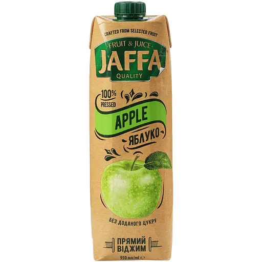 Упаковка соку Jaffa Яблучний прямого віджиму 11.4 л (950 мл х 12 шт.) - фото 2