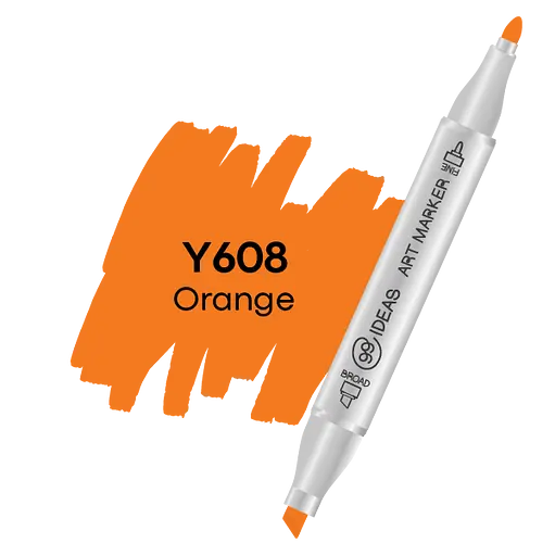 Маркер двухсторонний Оранжевый, Y608, 99IDEAS