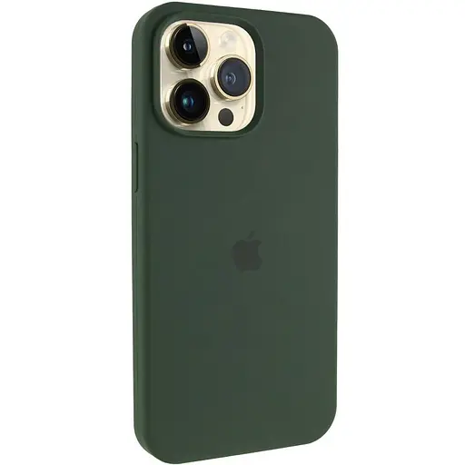 Чехол Epik Silicone Case AA Logo with MagSafe для Apple iPhone 15 Pro 6.1 Зеленый/Cyprus Green