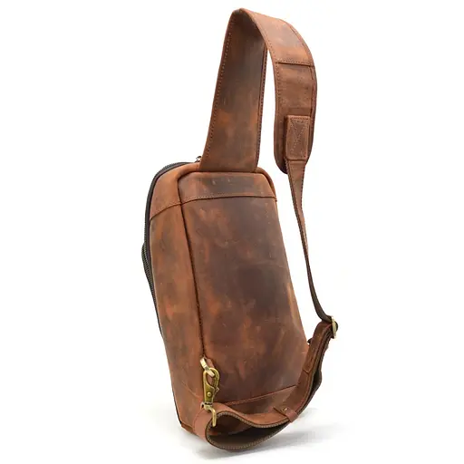 Кожаный мужской рюкзак TARWA 34х19х7 см sum0026182 - фото 4