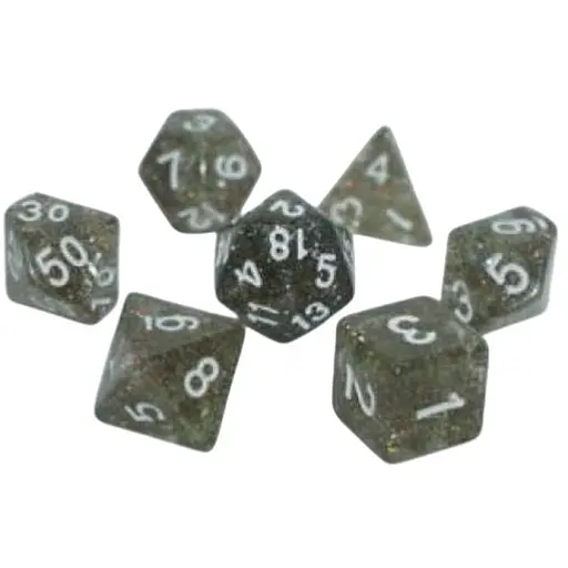 Набір кубиків Glitter 7 Dice Set - Grey , 7 шт. (g7dglit14) - фото 1