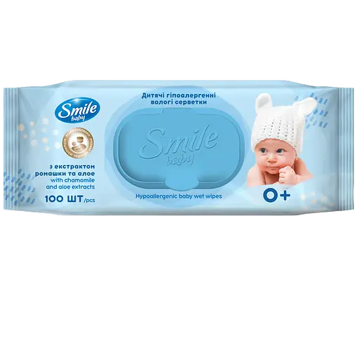 Набір: дитячі ватні диски Smile Baby 60 шт. + вологі серветки Smile baby з екстрактом ромашки та алое 100 шт. - фото 3
