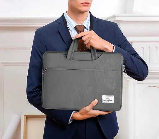 Сумка для ноутбука WiWU Vivi Laptop Handbag 14" Gray (6936686410991) [101619] - фото 6