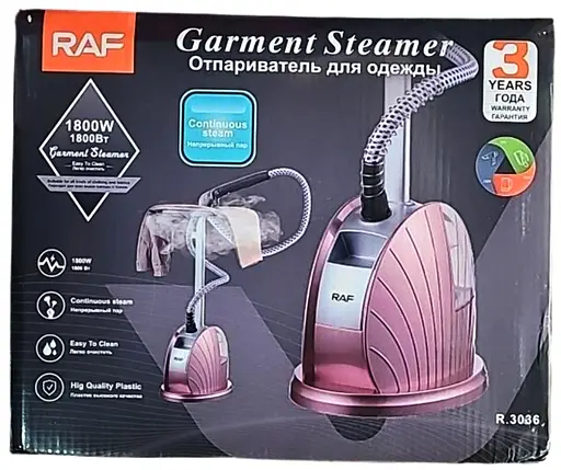 Вертикальний ручний відпарювач RAF R.3036 парогенератор з дошкою 1800 Вт Бузковий - фото 6