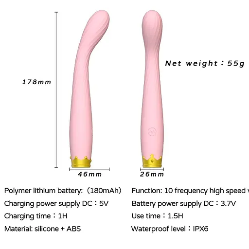Вібратор Boss Series G Spot 17.8 см світло-рожевий - фото 7