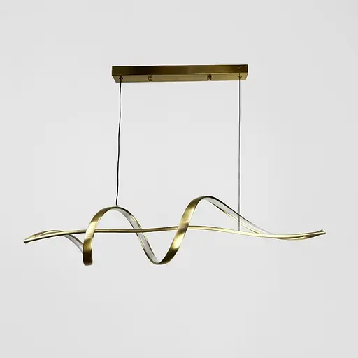 Хвилеподібна люстра у латунному корпусі 100 см | Арт. H26L-1000 AB | Line F - фото 1