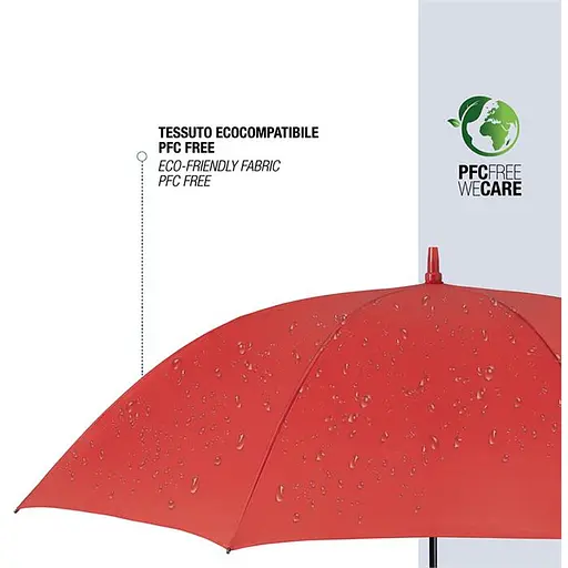 Зонтик-трость Perletti Golf XXL с системой антивитер красный (P96020-03) - фото 5