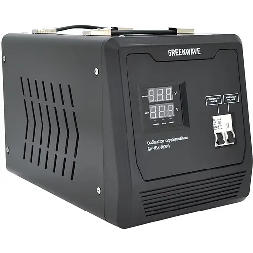 Стабілізатор напруги релейний Green Wave Mauser 3000VA 2100 Вт колодки клемні DC140-260V AC220±8% BOX