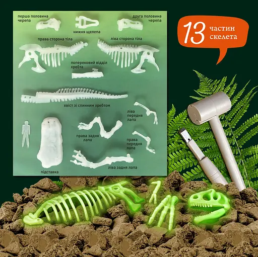 Светящийся в темноте Тиранозавр Rozum - Научный набор (R063UA) - фото 4