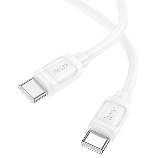 Дата кабель Hoco X115 Surpass Type-C to Type-C 60W (1m) White - фото 2